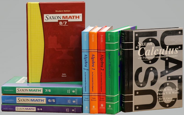 Picture of Saxon Math books